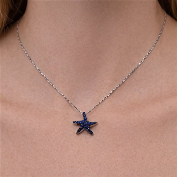 Collier Cianfrone Gioielli Femme in Or Zaffiro 0.20 Ct COOR-80-198 - COOR-80-198